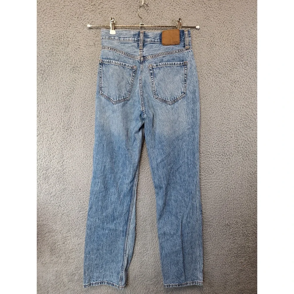 Aéropostale Jeans Womens‎ 00 Red (Fits 25x29.5) Denim Distressed Straight Leg